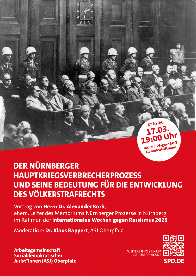 Flyer Nürnberger Kriegsverbrecherprozesse Vorderseite
